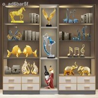 Tượng trang trí phòng khách, decor tủ phòng khách kệ tivi tủ rượu quà tân gia-JiuGui04