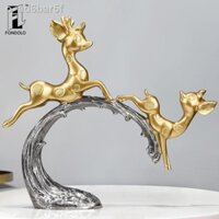 Tượng trang trí phòng khách, decor tủ phòng khách kệ tivi tủ rượu quà tân gia-JiuGui52