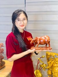 Tượng Trâu Gỗ Hương Cao Cấp