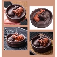 Tượng trâu mini pet trang trí bàn trà