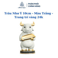 Tượng Trâu Như Ý 10cm Sứ Minh Long nhiều màu, đẹp, sang trọng, quà tặng cao cấp, trang trí nhà cửa, ô tô