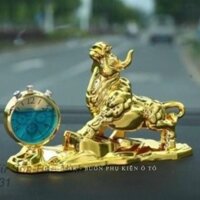 Tượng Trâu vàng phong thủy để xe ô tô - Biểu tượng của may mắn, tài lộc