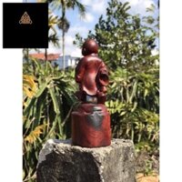 Tượng tuỳ duyên tự tại làm từ gỗ cẩm chỉ , trắc việt cao 20cm . Trang trí phong thuỷ nội thất gia đình , sưu tập