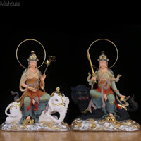 Tượng Văn Thù Sư Lợi Bồ Tát- Phổ Hiền Bố Tát 2 Màu