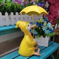 Tượng Vịt BLAZESKY, Trang Trí Ô Vịt Nhựa Sáng Tạo, Trang Trí Để Bàn Chống Thấm Nước Hoạt Hình Dễ Thương Bức Tượng Nhỏ Sân