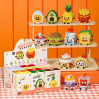 Tương với các viên gạch siêu nhỏ LEGO, Đồ chơi khối xây dựng hình thức ăn, Đồ trang trí đồ chơi trẻ em