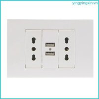 Tường YIN 16ABộ chuyển đổi ổ cắm điện Chile đôi Ý Bảng điều khiển cổng USB kép 5V