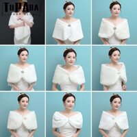 TUPABA  1 Khăn Choàng Cổ Bằng Lông Giả Mềm Mại Giữ Ấm Cho Nữ
