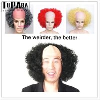 TUPABA Tupaba Bộ Tóc Giả Vui Nhộn, Tiệc Carnival Chú Hề Cosplay Mũ Hói Tóc Giả, Tiệc Thời Trang Carnival Nhiều Màu Mũ Đội Đầu Tiệc Halloween