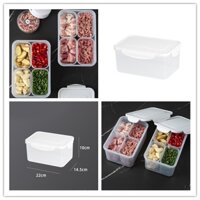 TUPPERWARE Hộp Đựng Thực Phẩm 4 Ngăn Tủ Lạnh Có Nắp Đậy Tiện Lợi