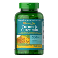 Turmeric Curcumin 500 mg Puritan’s Pride - Viên uống tinh dầu nghệ của Mỹ 180 viên