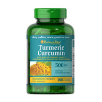 Turmeric Curcumin 500 mg Puritan’s Pride - Viên uống tinh dầu nghệ của Mỹ 180 viên