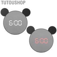 Tutoushop Digital Alarm Clock Bedroom Mirror Surface for