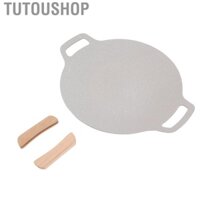 Tutoushop Indoor Outdoor Korean Grill Pan Nonstick Aluminum BBQ Plate with Handles for Gas Stovetop Induction Cooker