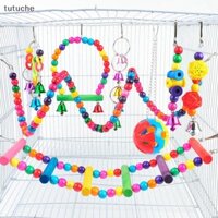 Tutu 5 / 6 Chiếc Lồng Chim Đồ Chơi Cho Vẹt Nhai Treo Hạt Gỗ Bóng Chuông Đồ Chơi VN