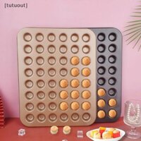 [Tutuout] 48 Lỗ Mini Bánh Muffin Tròn Khuôn Bánh Cupcake Chống Dính Đĩa Nướng Bánh Thép Carbon Khay Nướng Bánh Ngọt Dụng Cụ Nướng Nhà Bếp VN