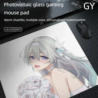 [Tùy chỉnh] Miếng lót chuột thủy tinh quang điện Quảngyi Trò chơi csgo Gaming fps Tấm bàn phím kính cường lực
