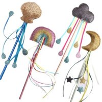 Tùy Chỉnh Rainbow Kids Magic Wand Đồ Chơi Cho Trẻ Nhỏ Đũa Phép Sparkling Moon Nebula Shape Fairy Wand