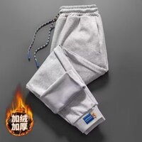 Tùy Chỉnh Thu Đông Phong Cách Mới Lông Cừu Lót Thường Ngày Mồ Hôi Nam Rời Size Lớn Quần Học Sinh Quần Thể Thao Thanh Niên