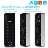 Tuya Cuộc Sống Thông Minh WiFi Video Liên Lạc Hệ Thống Kiểm Soát Truy Cập RFID Bàn Phím Vân Tay Trực Quan Chuông Cửa Cho Biệt Thự Vỏ Kim Loại Ngoài Trời