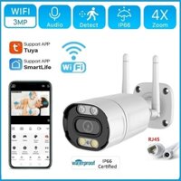Tuya Smart 3MP Wifi IP Camera Bullet Ngoài Trời Chống Nước Đầy Đủ Màu Sắc Tầm Nhìn Ban Đêm Phát Hiện Chuyển Động Camera Quan Sát An Ninh Camera Giám Sát