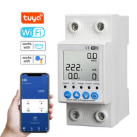 Tuya WiFi 63A Intelligent Leakage Protecting Switch Current Voltage Monitoring Circuit Breaker Timer Power Meter APP Con