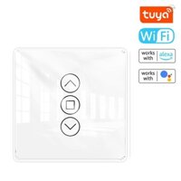 Tuya Wifi Công tắc rèm thông minh Arc Glass Màn hình cảm ứng Bảng điều khiển màn hình tương thích với Alexa Assistant