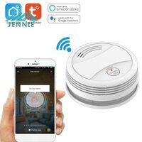 Tuya WiFi Fire Smoke Alarm Detector Giám sát từ xa không dây có độ nhạy cao Tương thích với Alexa / Google Home [jennie1.vn]