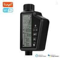 Tuya WiFi Thiết bị điều khiển tưới vườn thông minh Màn hình kỹ thuật số Bộ điều khiển thủy lợi Điều khiển từ xa Bộ hẹn giờ tưới cây Tương thích với Amazon Alexa và Google Home