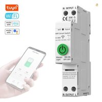 Tuya WiFi Thông Minh Tự Động Đóng Cửa Bảo Vệ Đa Năng Hiện Tại Giám Sát Điện Áp Đồng Hồ Đo Công Suất Bảo Vệ Giá Trị Có Thể Đặt Điện Thoại Di Động Điều Khiển Ứng Dụng Tương Thích Với Alexa