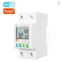 Tuya WiFi Thông Minh Tự Động Đóng Cửa Bảo Vệ Đa Năng Hiện Tại Đồng Hồ Giám Sát Điện Áp Hiển Thị LCD Công Tắc Đồng Hồ Công Tắc Điện Bảo Vệ Giá Trị Có Thể Đặt Điện Thoại Di Động Ứng Dụng Cont