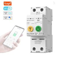 Tuya WiFi Thông Minh Tự Động Đóng Cửa Bảo Vệ Đa Năng Hiện Tại Giám Sát Điện Áp Đồng Hồ Đo Công Suất Bảo Vệ Giá Trị Có Thể Đặt Điện Thoại Di Động Điều Khiển Ứng Dụng Tương Thích Với Alexa