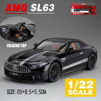 Tuyệt Vời 1: 22 Mercedes Benz AMG SL63 Diecast Mẫu Xe Hợp Kim Ô Tô Đồ Chơi Bộ Sưu Tập Quà Tặng Cho Trẻ Em Bé Trai Bé Gái