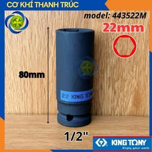 Tuýp 1/2" đen dài 22 Kingtony 443522M