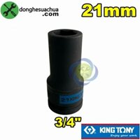 Tuýp 21mm 3/4 Kingtony 643521M loại dài 6 cạnh màu đen