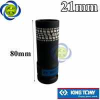 Tuýp 21mm Kingtony 441521M đen dài mỏng  loại 1/2 có 6 cạnh