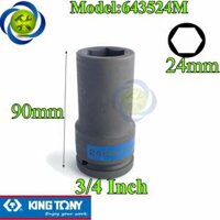 Tuýp 24mm 34 Kingtony 643524M 6 cạnh màu đen dài