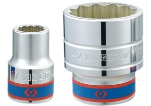 Tuýp 24mm loại 3/4 Kingtony 633024M ngắn 12 cạnh màu trắng