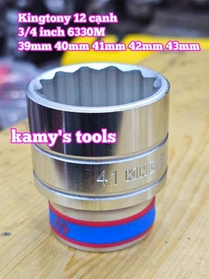 Tuýp 40mm loại 3/4 Kingtony 633040M ngắn 12 cạnh màu trắng