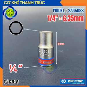 Tuýp 6.35mm 1/4 Kingotny 233508S hệ inch