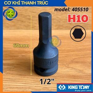 Tuýp đen lục giác 10mm Kingtony 405510