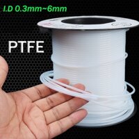 Tuýp i.d 0.3mm ~ 6mm Bằng teflon Màu Trắng Axit Và Axit alkali Chịu Nhiệt Độ Cao - 190 Dài 5M°C ~ 280°C