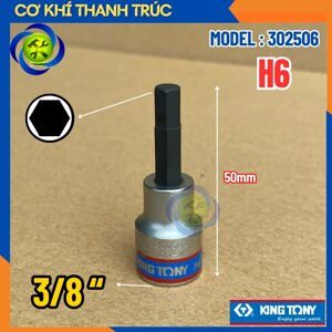 Tuýp mũi lục giác H6 Kingtony 302506 3/8"