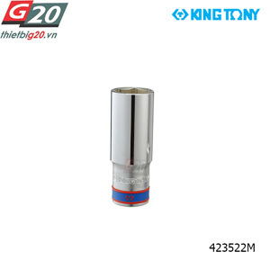 Tuýp trắng dài 22mm Kingtony 423522M 1/2 loại 6 cạnh