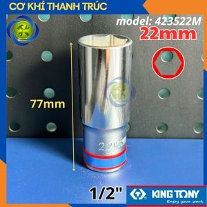 Tuýp trắng dài 22mm Kingtony 423522M 1/2 loại 6 cạnh