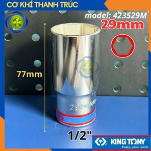 Tuýp trắng dài 29mm Kingtony 423529M 1/2 loại 6 cạnh