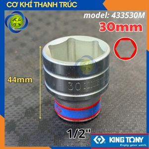 Tuýp trắng ngắn kingtony 433530m 1/2 inch - 30mm 6 cạnh