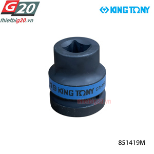 Tuýp vuông Kingtony 851419M loại 1 inch 4 cạnh đen 19mm