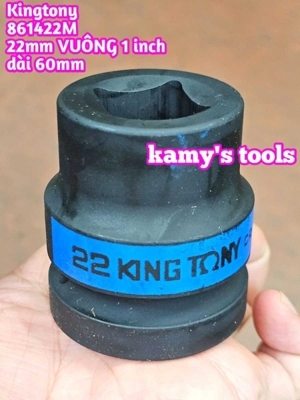 Tuýp vuông Kingtony 851419M loại 1 inch 4 cạnh đen 19mm