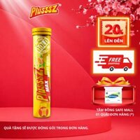 (TUÝP x 20 Viên sủi) PLUSSSZ MAX MULTIVITAMIN VỊ CAM Không Đường - HÀNG NHẬP KHẨU